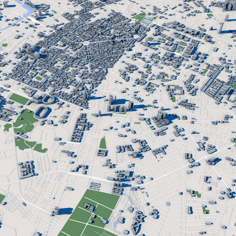 Tainan City Taiwan 3D 모델 .c4d .max .obj .3ds .fbx .stl .blend