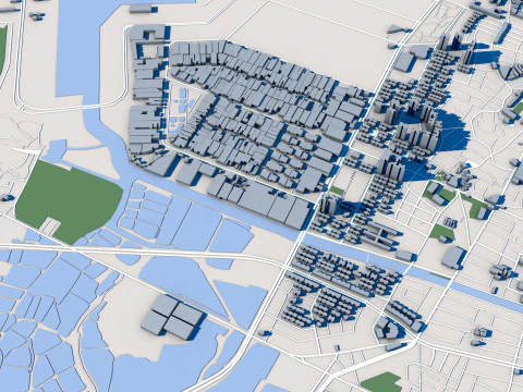 Tainan City Taiwan 3D Model