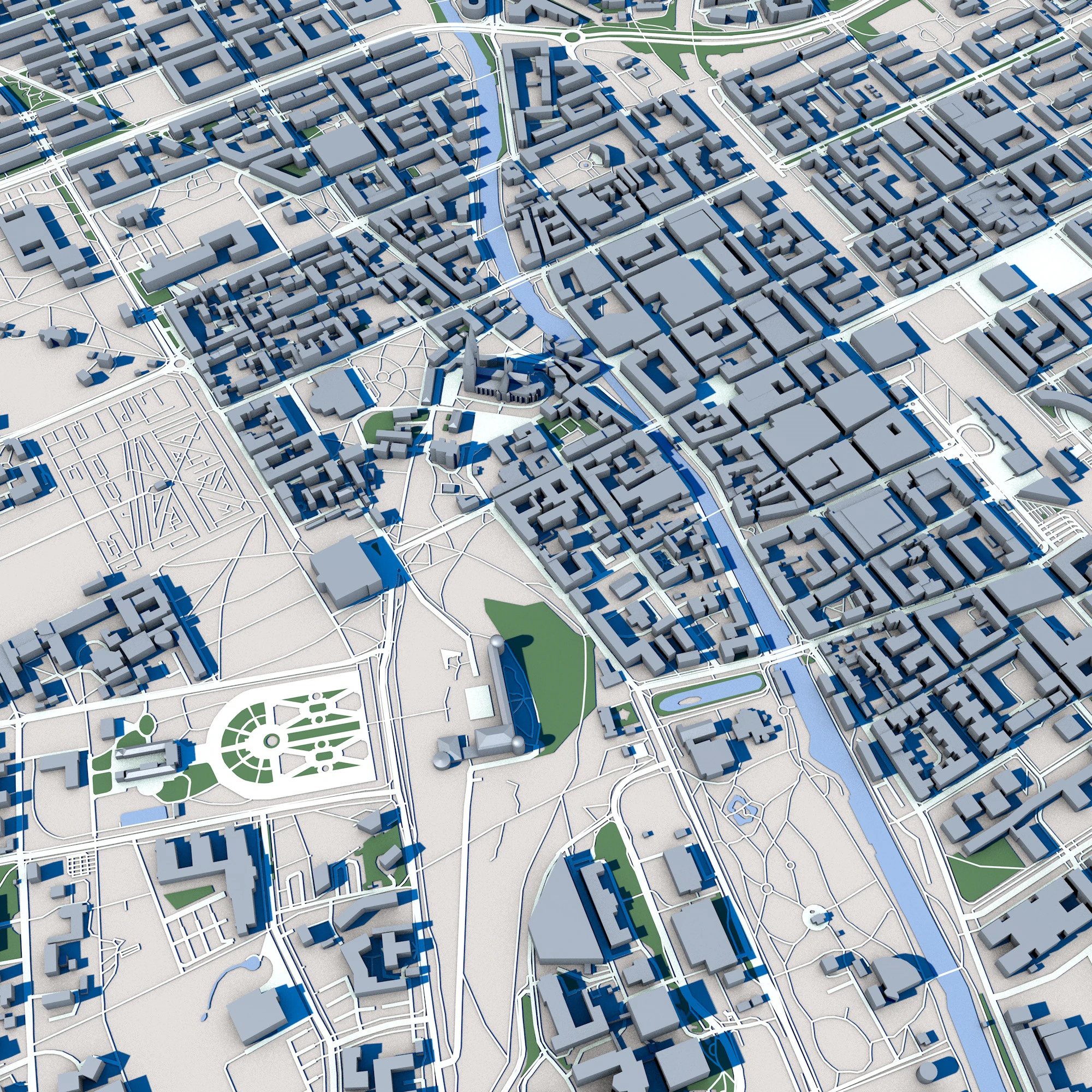 Uppsala City Sweden 3D Model .c4d .max .obj .3ds .fbx .stl .blend 