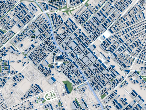 Uppsala City Sweden 3D Model