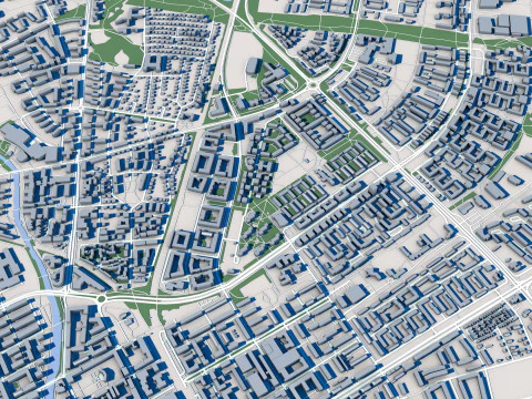 Uppsala City Sweden 3D Model