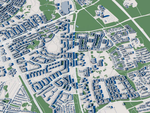 Uppsala City Sweden 3D Model