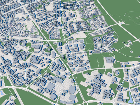 Uppsala City Sweden 3Dモデル
