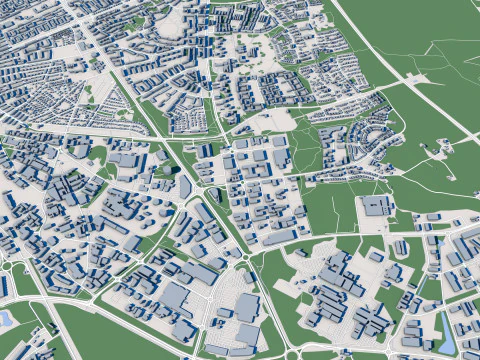 Uppsala City Sweden 3D Model