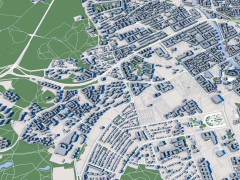 Uppsala City Sweden 3D Model