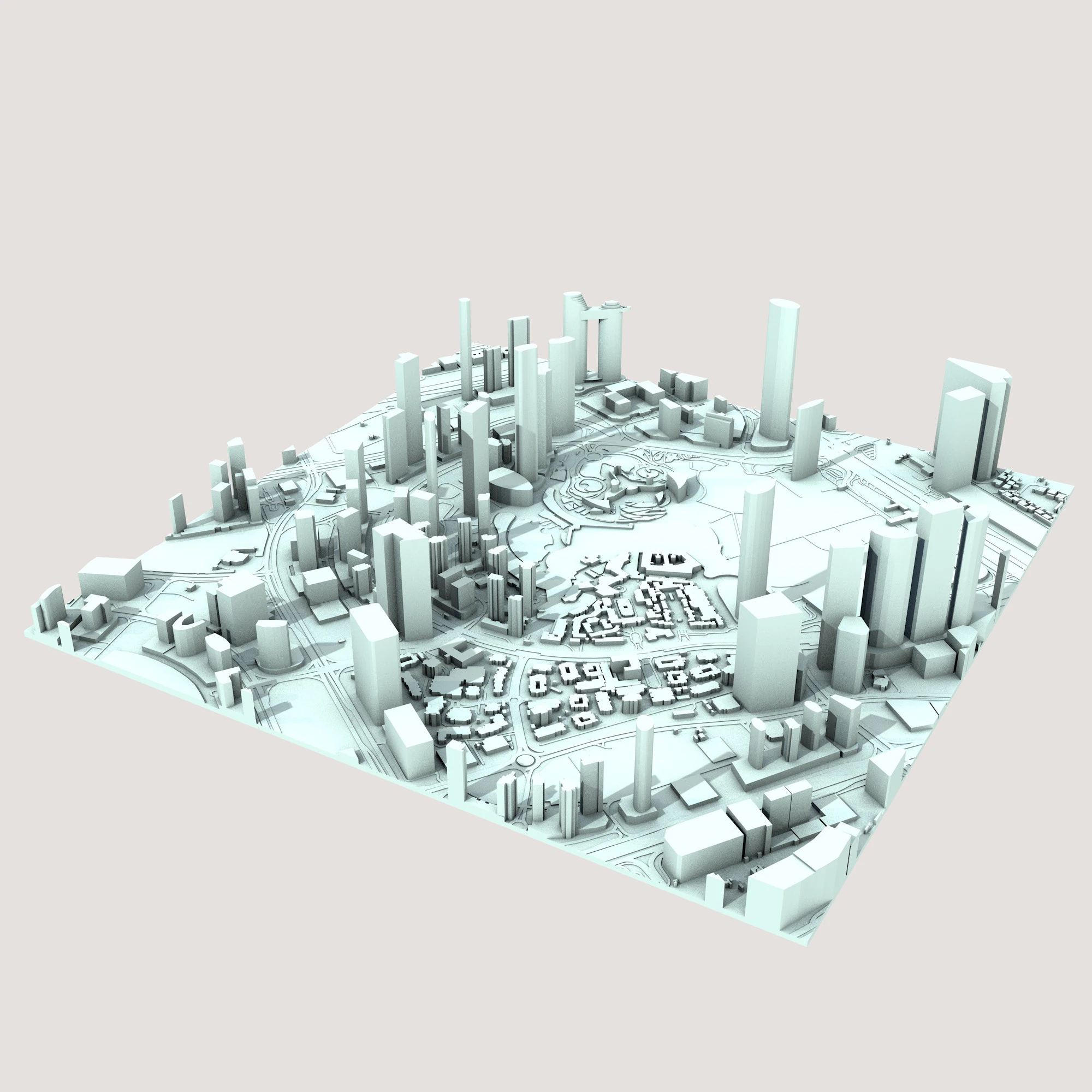 Burj Khalifa Skyscraper in Dubai United Arab Emirates 3D Model .c4d .max .obj .3ds .fbx .stl .blend 
