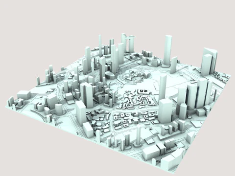 दुबई संयुक्त अरब अमीरात में बुर्ज खलीफा गगनचुंबी इमारत 3D मॉडल