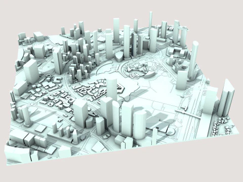 Burj Khalifa Skyscraper in Dubai United Arab Emirates 3D Model