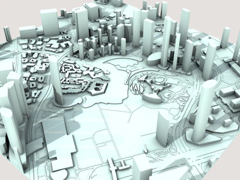 Burj Khalifa Skyscraper in Dubai United Arab Emirates 3D Model