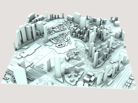 Burj Khalifa Skyscraper in Dubai United Arab Emirates 3D Model