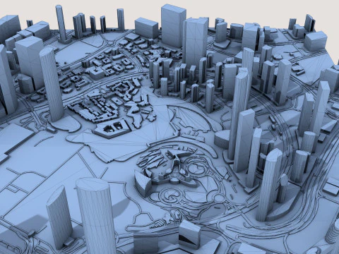 Burj Khalifa Skyscraper in Dubai United Arab Emirates 3D Model