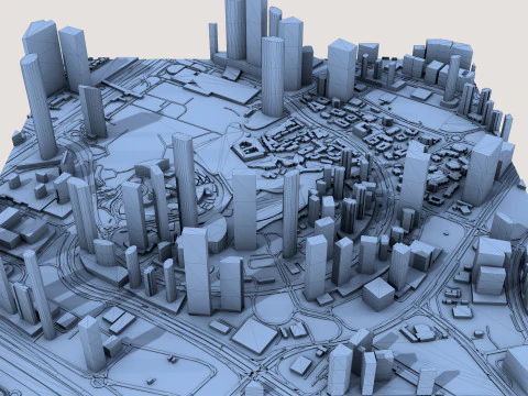 Burj Khalifa Skyscraper in Dubai United Arab Emirates 3D Model