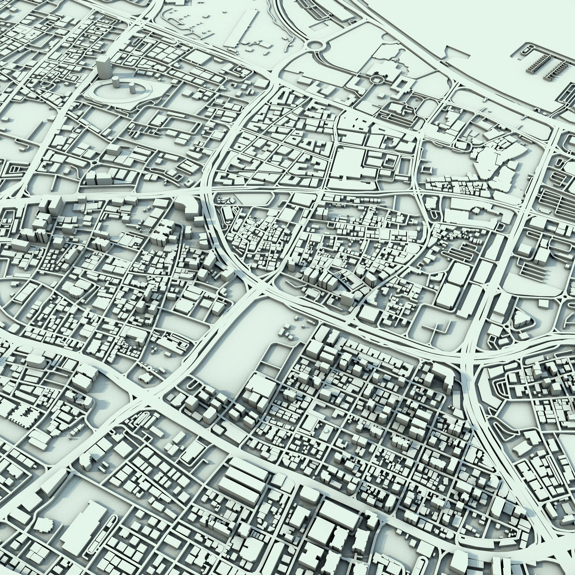 Doha City Qatar 3D Model .c4d .max .obj .3ds .fbx .stl .blend 