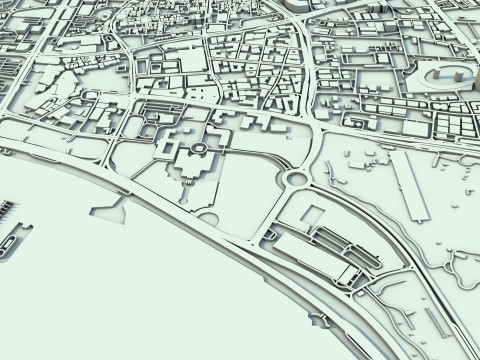 Doha City Qatar 3D Модель