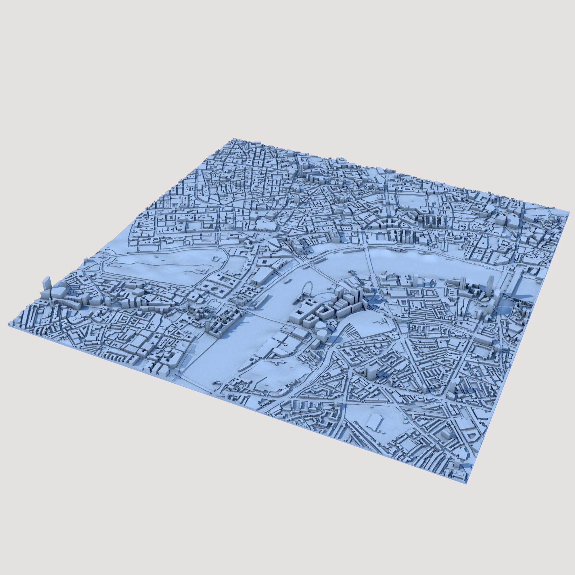 London City England 3D Model .c4d .max .obj .3ds .fbx .stl .blend