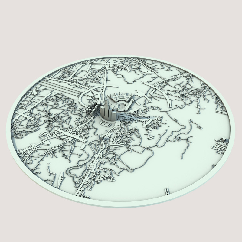 Mecca Downtown Saudi Arabia 3Dモデル .c4d .max .obj .3ds .fbx .stl .blend 