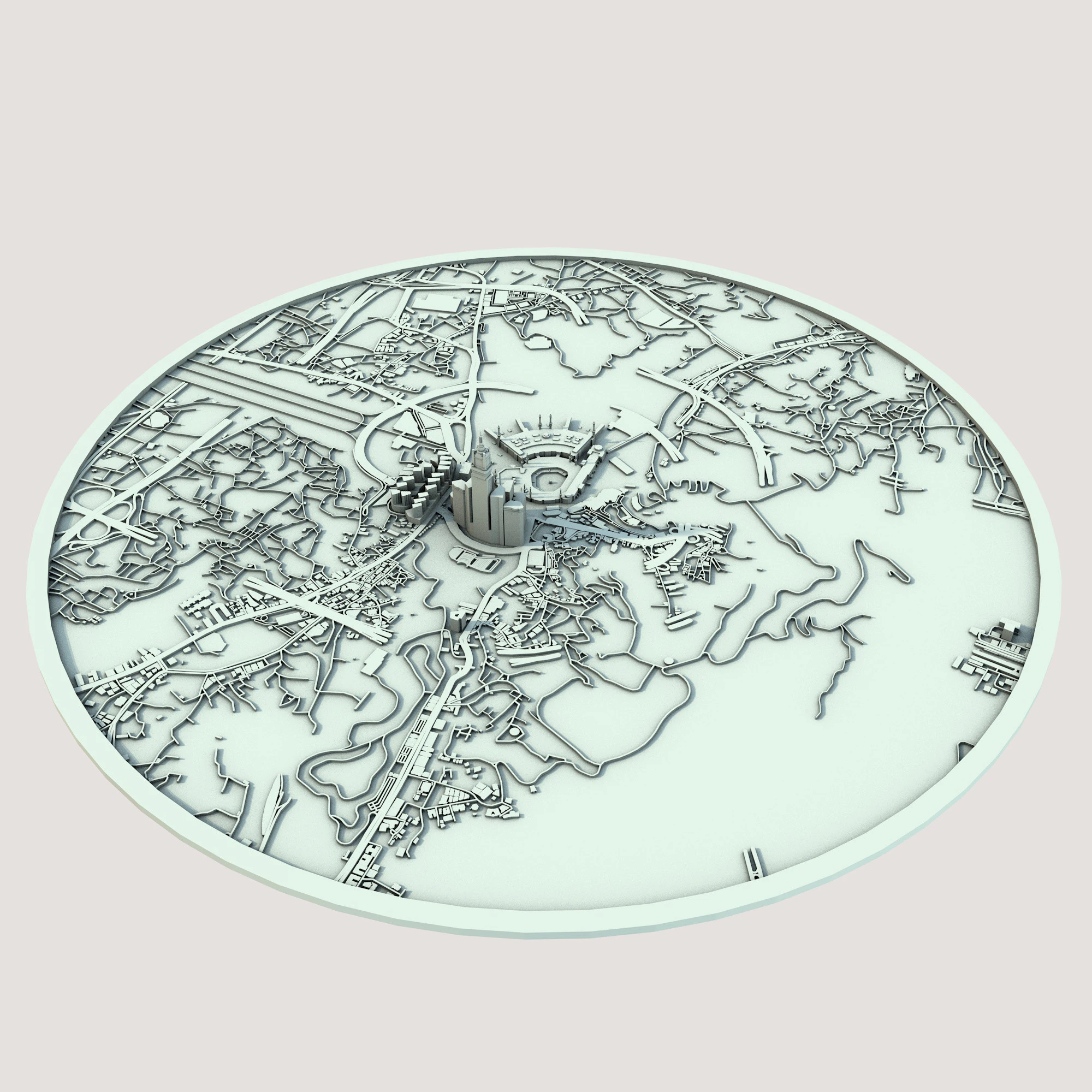 Mecca Downtown Saudi Arabia 3D Model .c4d .max .obj .3ds .fbx .stl .blend 