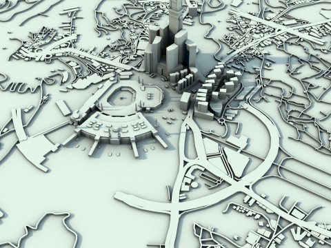 Mecca Downtown Saudi Arabia 3Dモデル