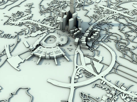 Mecca Downtown Saudi Arabia 3D Model