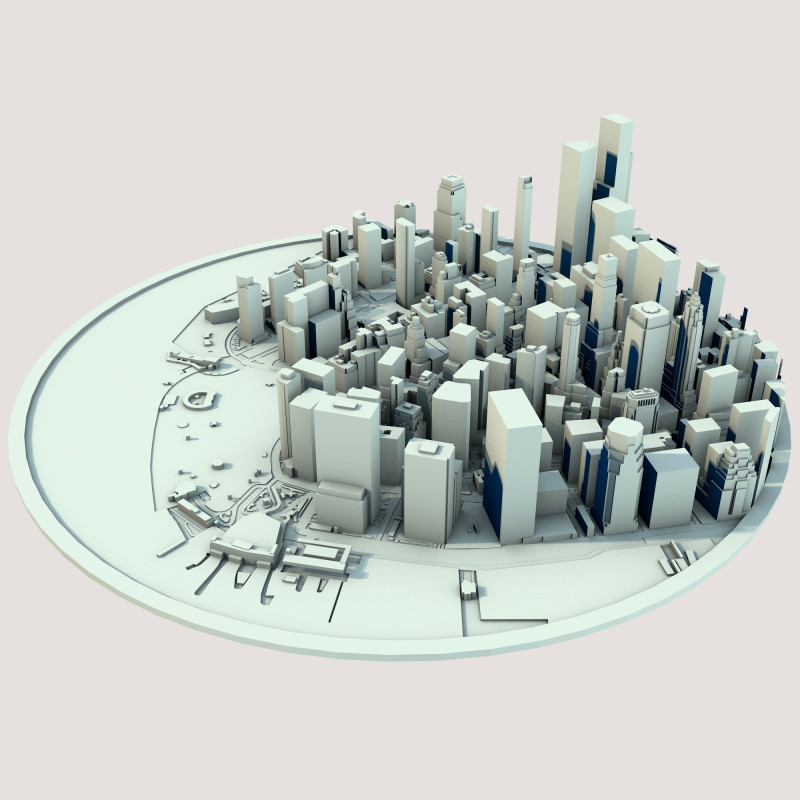 New York City United States Modelo 3D .c4d .max .obj .3ds .fbx .stl .blend 