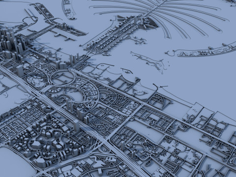 Palm Jumeirah - The Crescent Palm Jumeirah Dubai United Arab Emirates Model 3D