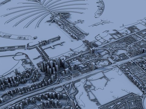 Palm Jumeirah - The Crescent Palm Jumeirah Dubai United Arab Emirates Model 3D