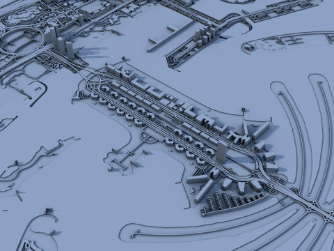 Palm Jumeirah - The Crescent Palm Jumeirah Dubai United Arab Emirates Model 3D