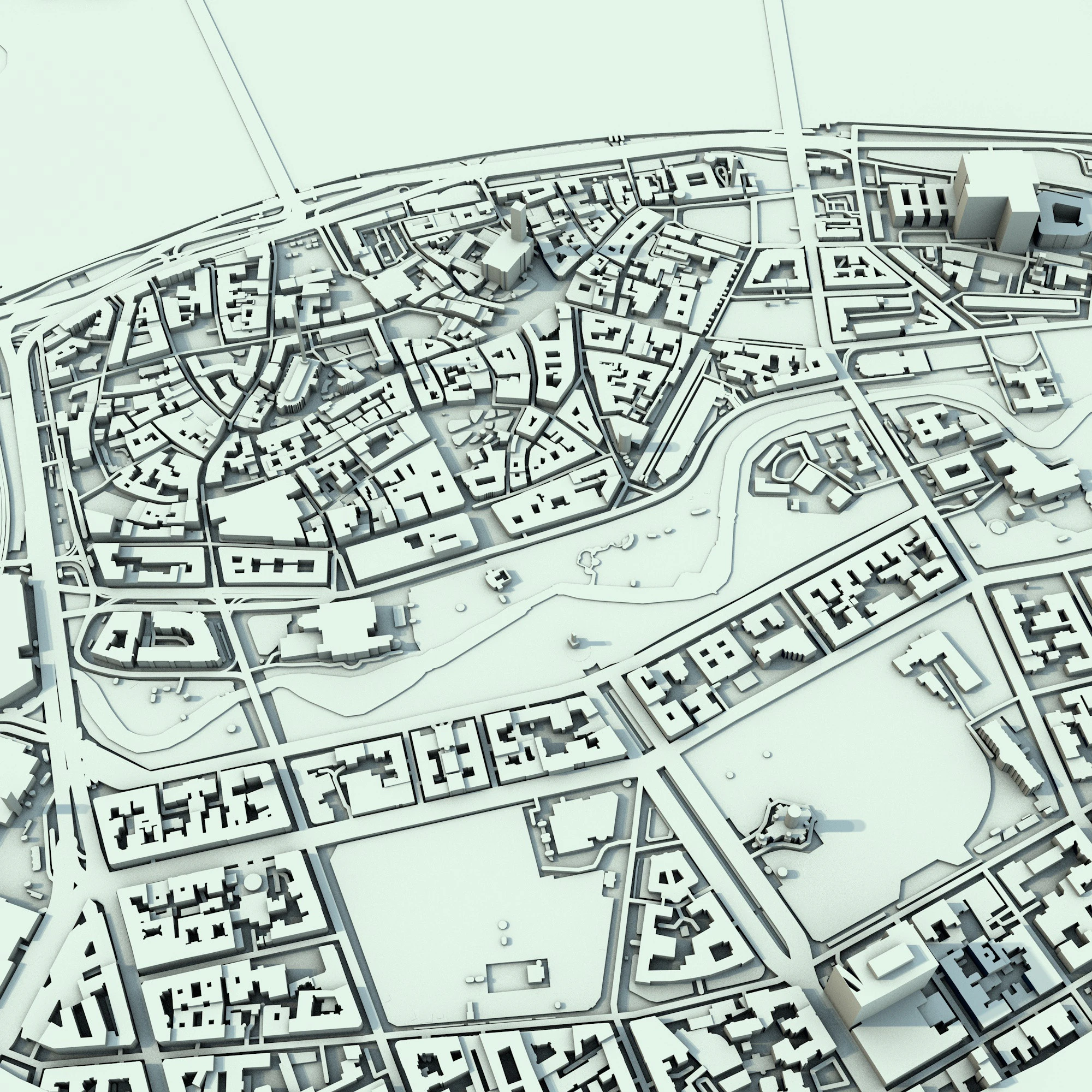 Riga City Latvia 3D Model .c4d .max .obj .3ds .fbx .stl .blend