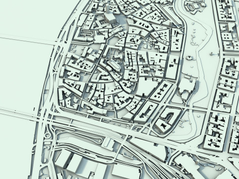 Riga City Latvia 3D Модель
