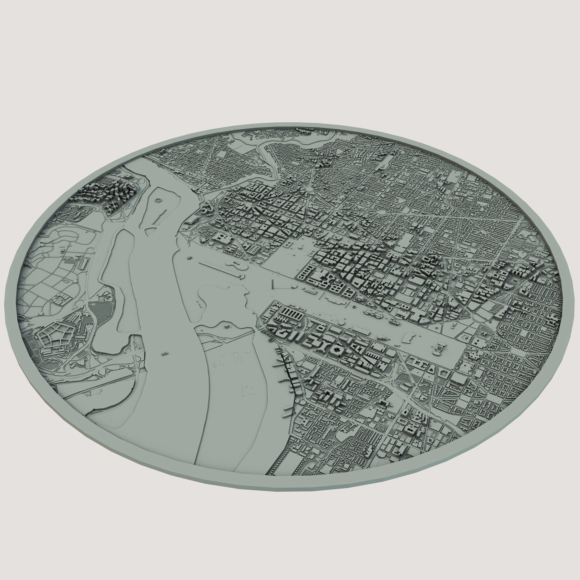 Washington City United States 3D Model .c4d .max .obj .3ds .fbx .stl .blend 