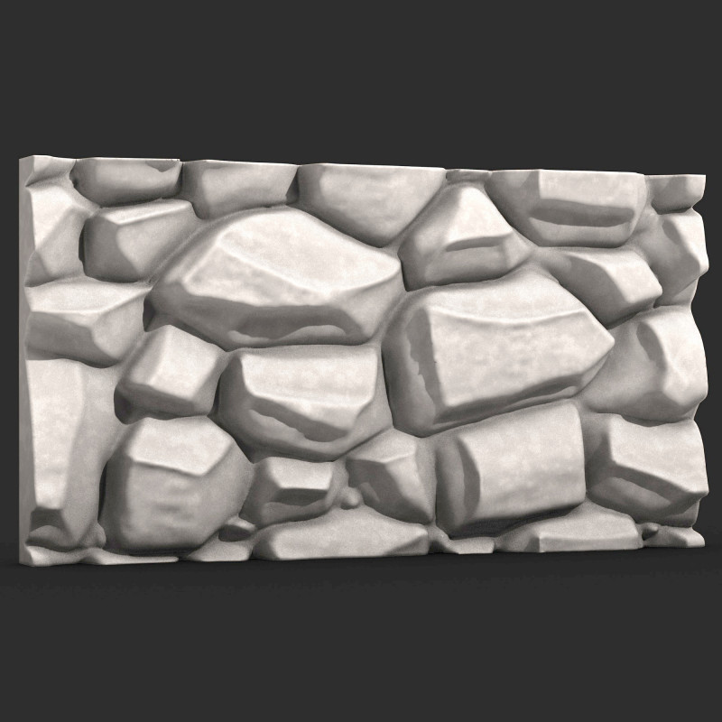 Stone Wall 052 Model 3D .c4d .max .obj .3ds .fbx .stl .blend 
