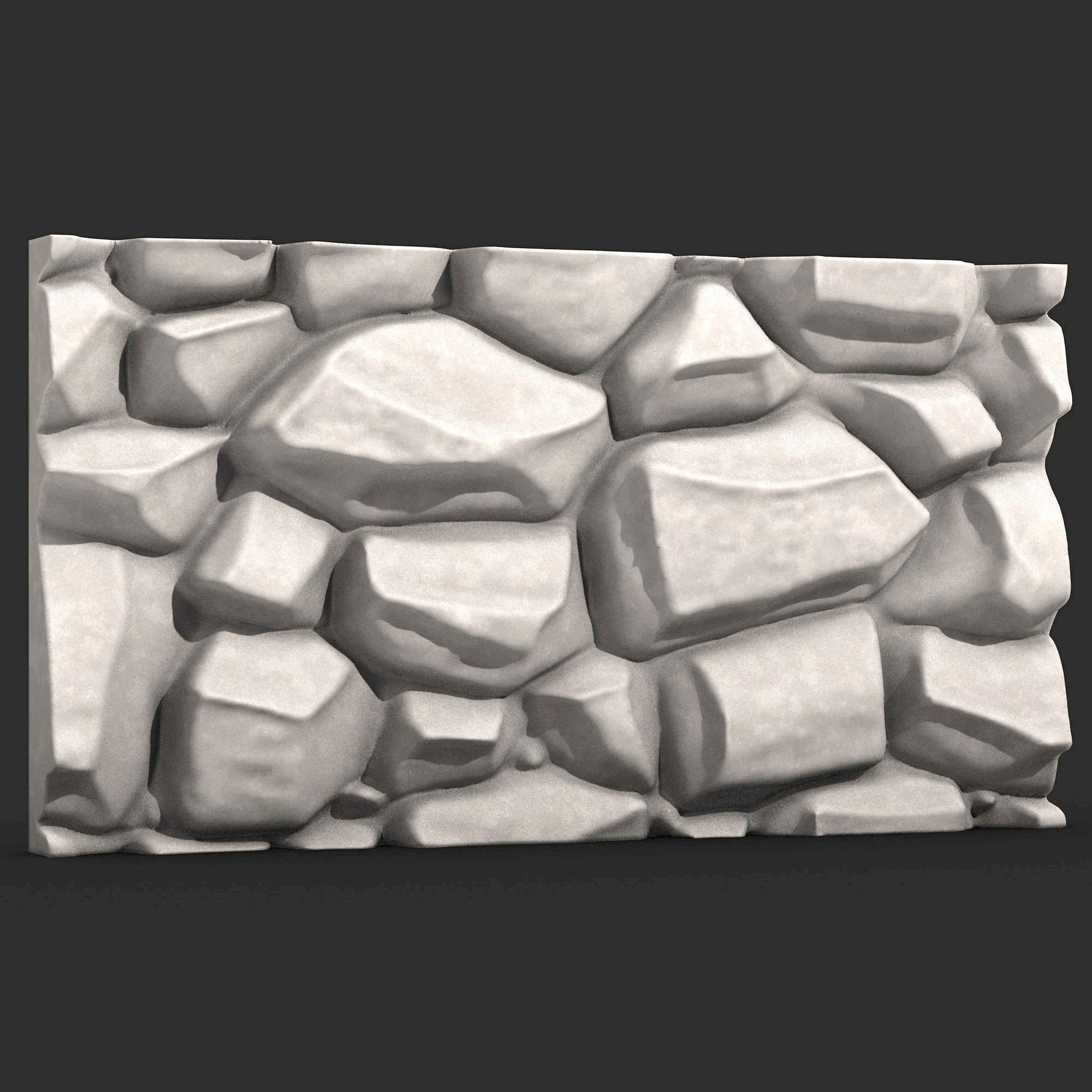 Stone Wall 052 3D Model .c4d .max .obj .3ds .fbx .stl .blend