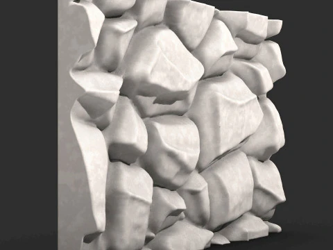Stone Wall 052 3D Model