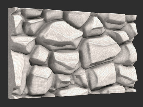 Stone Wall 052 Model 3D
