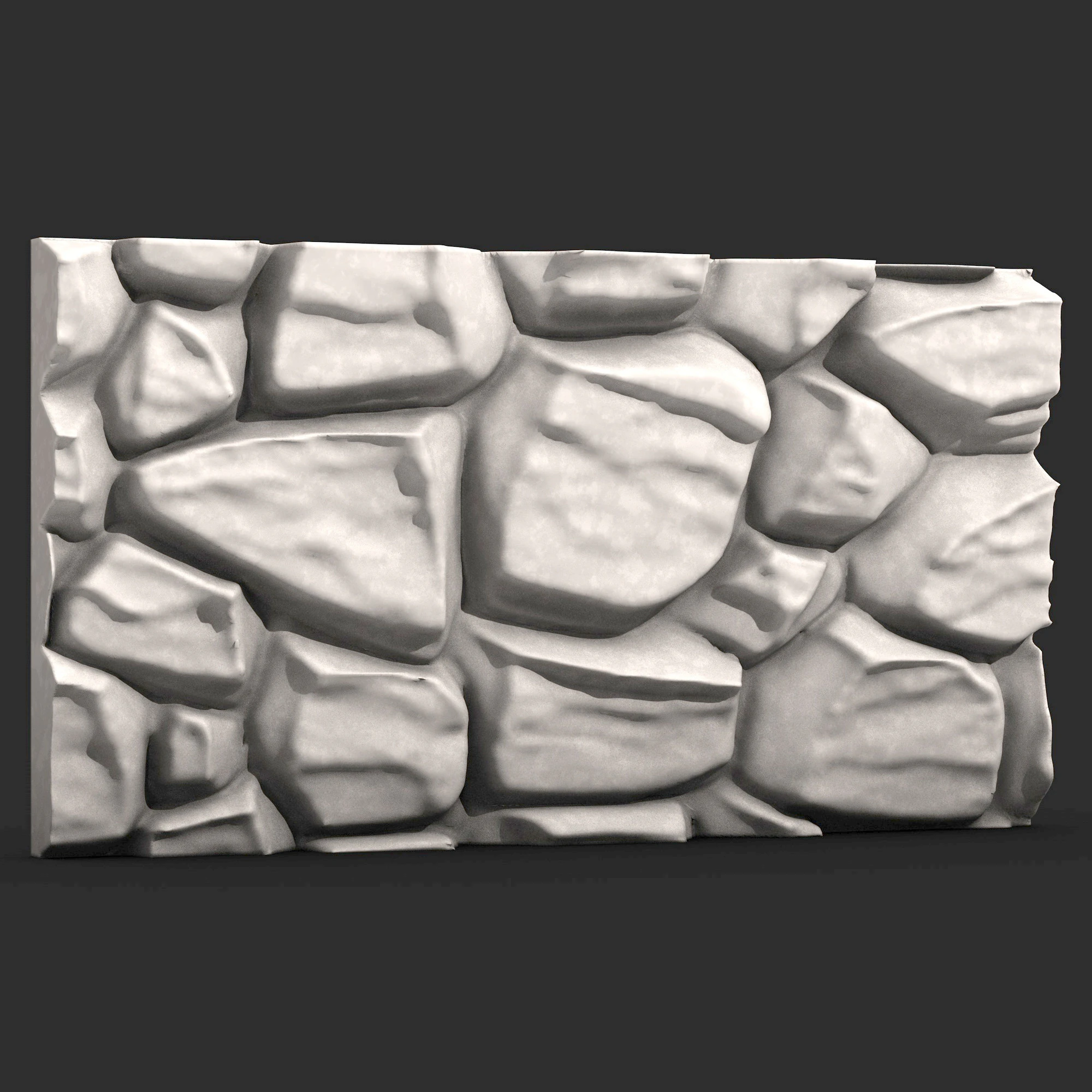 Stone Wall 053 3D Model .c4d .max .obj .3ds .fbx .stl .blend 