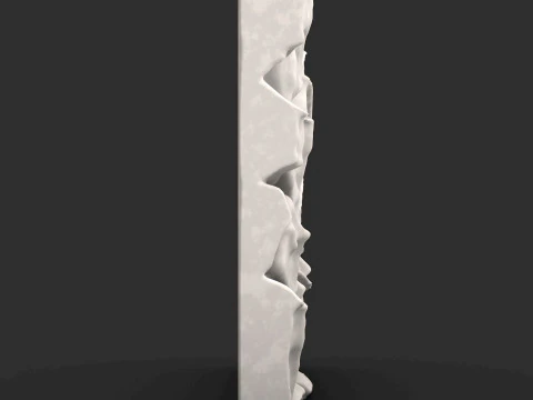 Stone Wall 053 3D Model