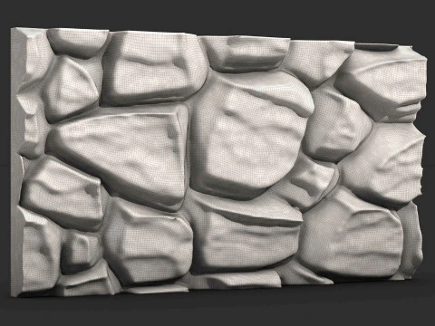 Stone Wall 053 3D Model