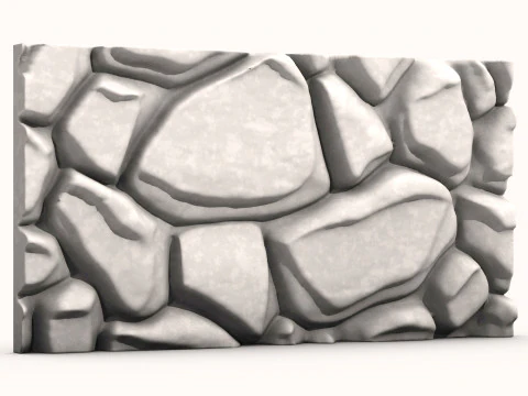 Stone Wall 054 3D Model