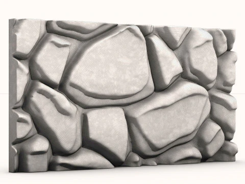 Stone Wall 054 3D Model