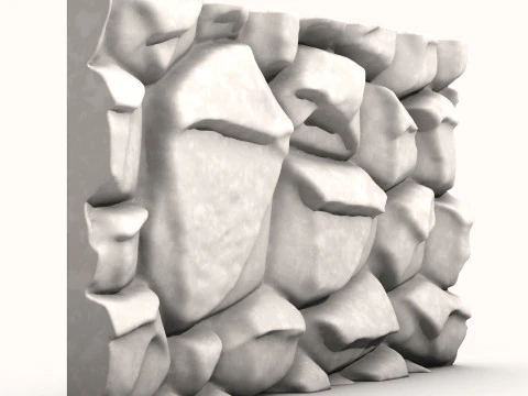 Stone Wall 055 3D Model