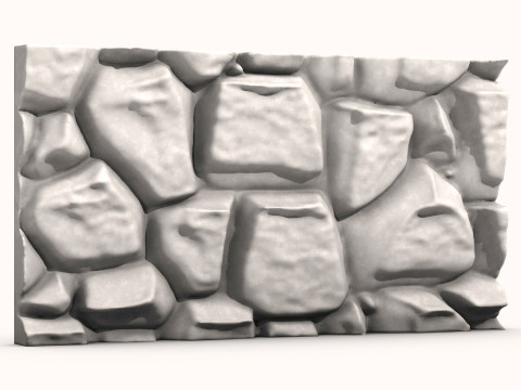 Stone Wall 056 3D Model