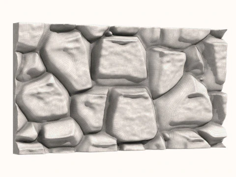 Stone Wall 056 3D Model