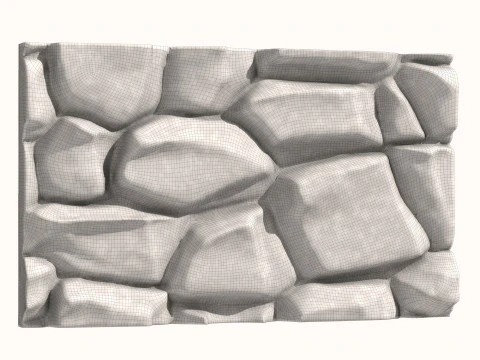 Stone Wall 062 3D Model