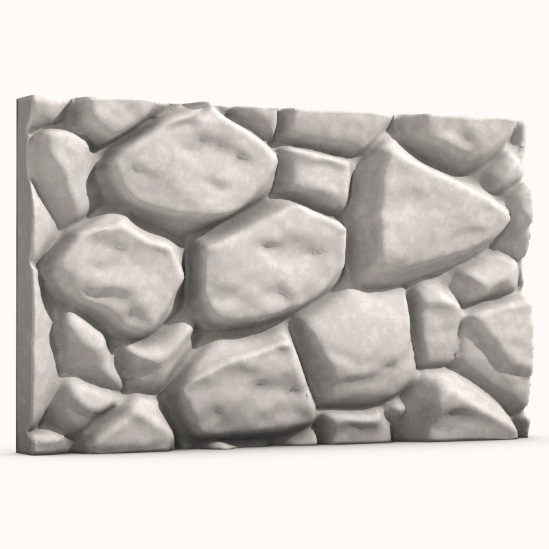 Stone Wall 071 3D Model .c4d .max .obj .3ds .fbx .stl .blend 