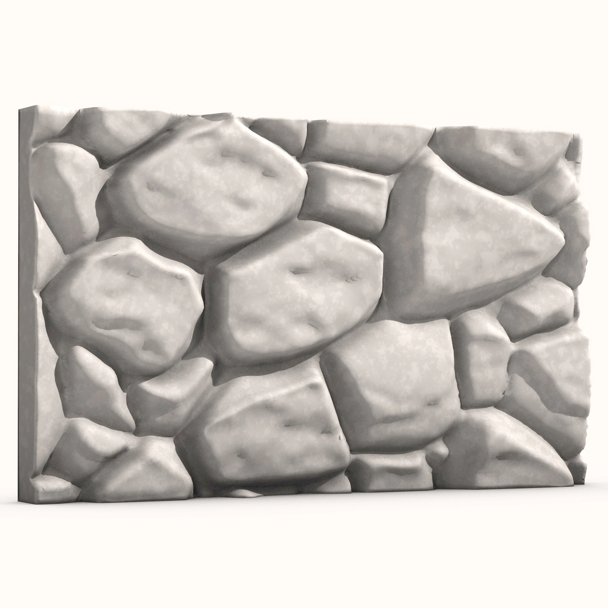 Stone Wall 071 3D Model .c4d .max .obj .3ds .fbx .stl .blend 