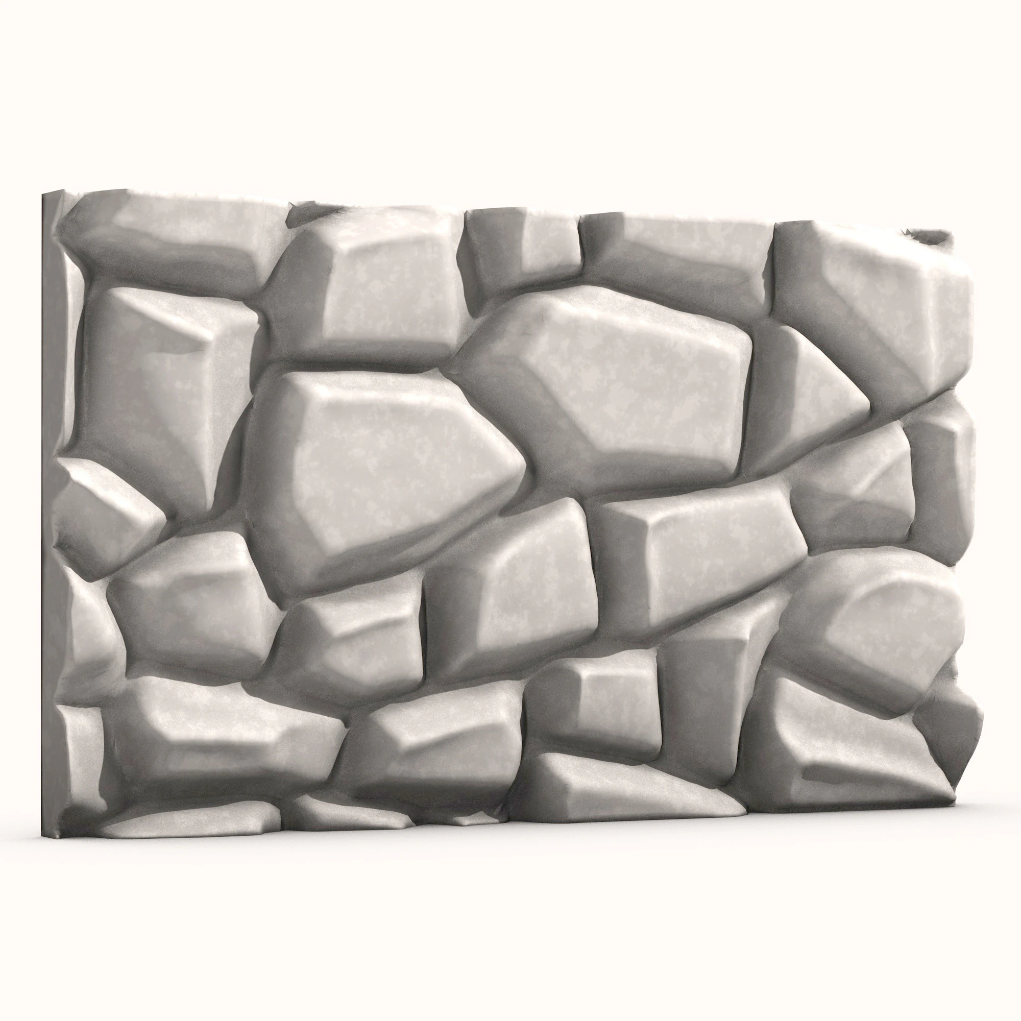 Stone Wall 074 3D Model .c4d .max .obj .3ds .fbx .stl .blend 