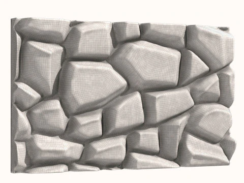 Stone Wall 074 3D Model