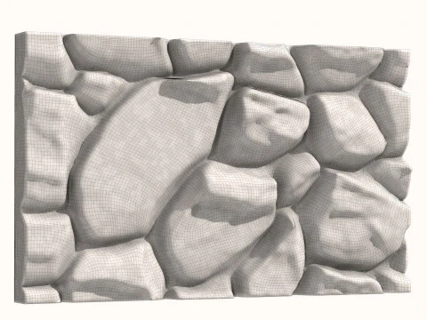 Кам'яна стіна 076 3D Модель