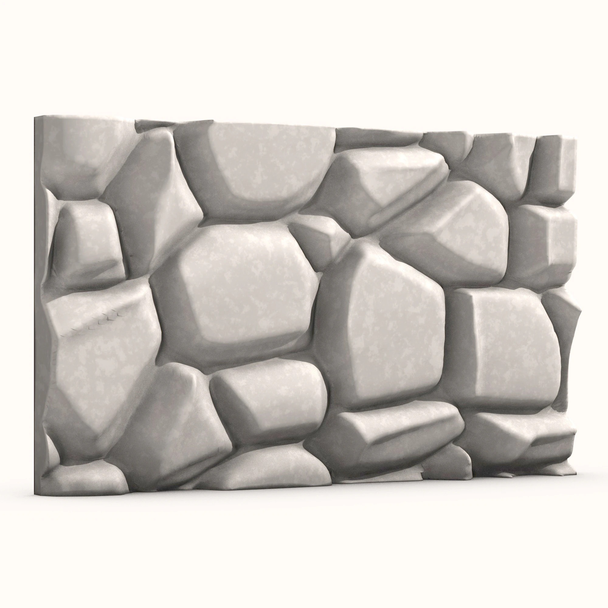 Stone Wall 077 3D Model .c4d .max .obj .3ds .fbx .stl .blend 