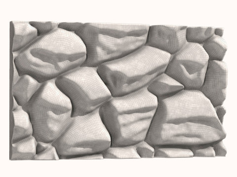Stone Wall 078 Model 3D